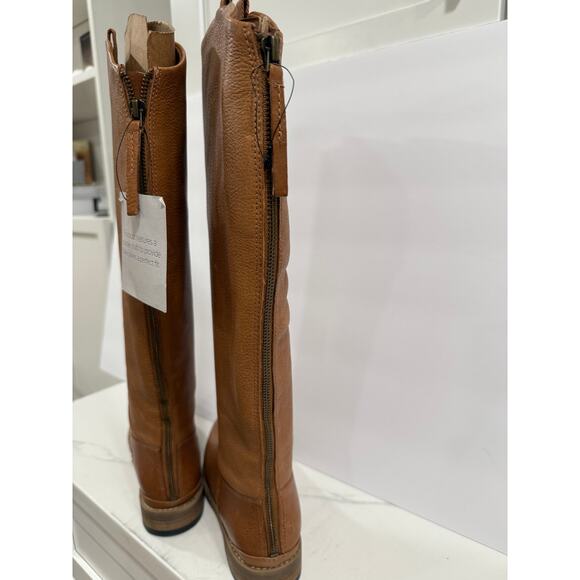 Franco Sarto Meyer Leather Knee High Boots Wide Calf Riding Minimalist Classic - Picture 12 of 14